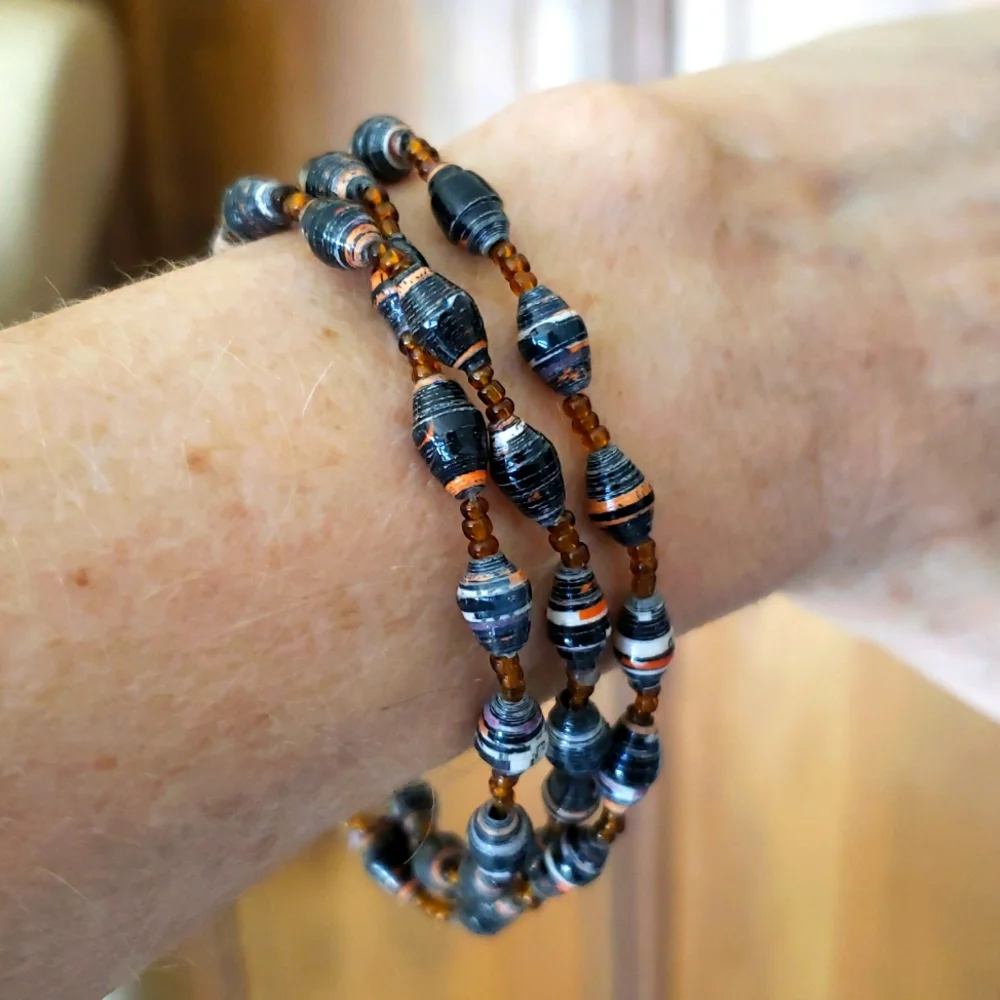 Bead For Life Paper Beaded Multi Strand Bracelet